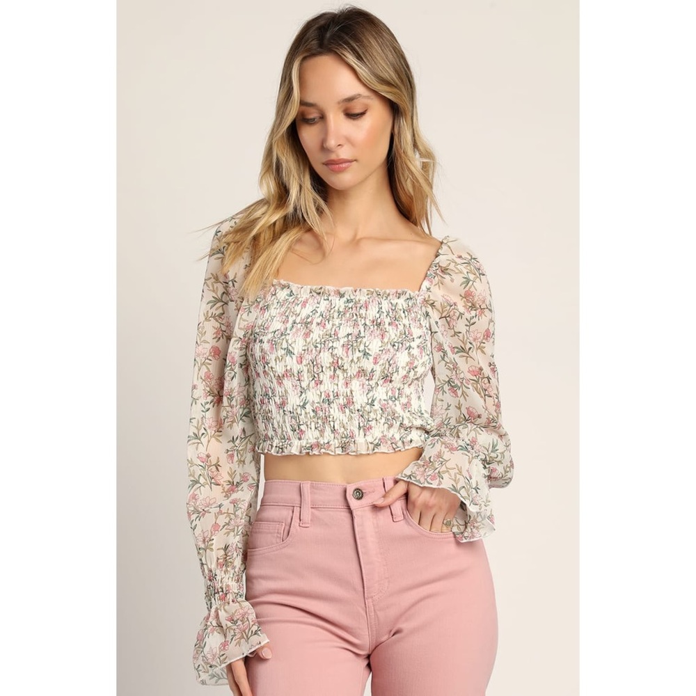 Floral Print Long Sleeve Top